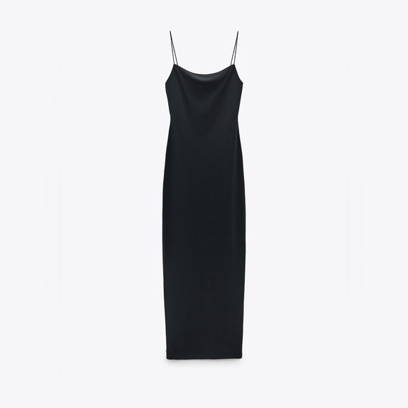 NEW WITHOUT A TAG ZARA LONG STRETCHY FITTED DRESS - Picture 5 of 8